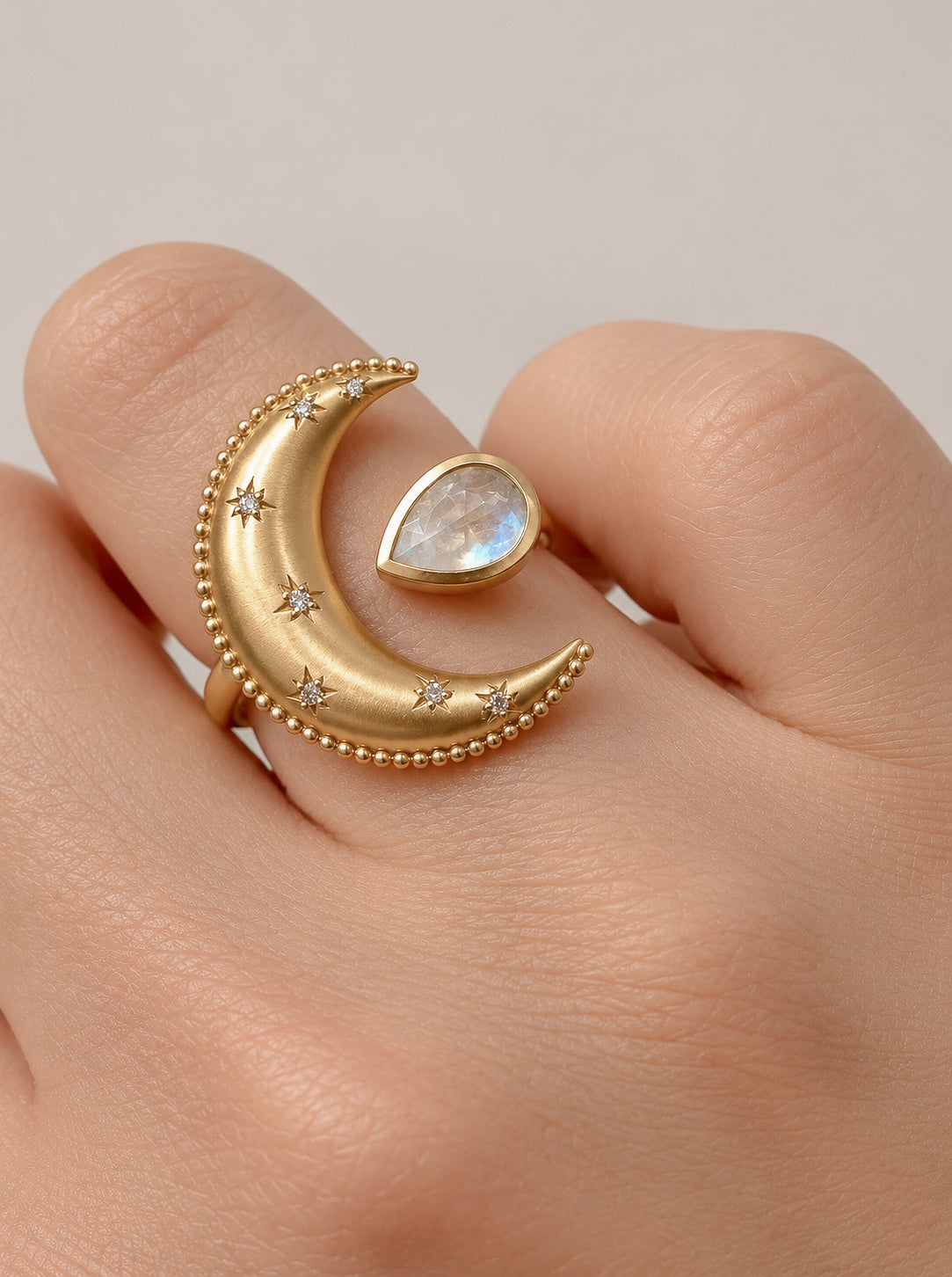 Moon Cocktail Ring