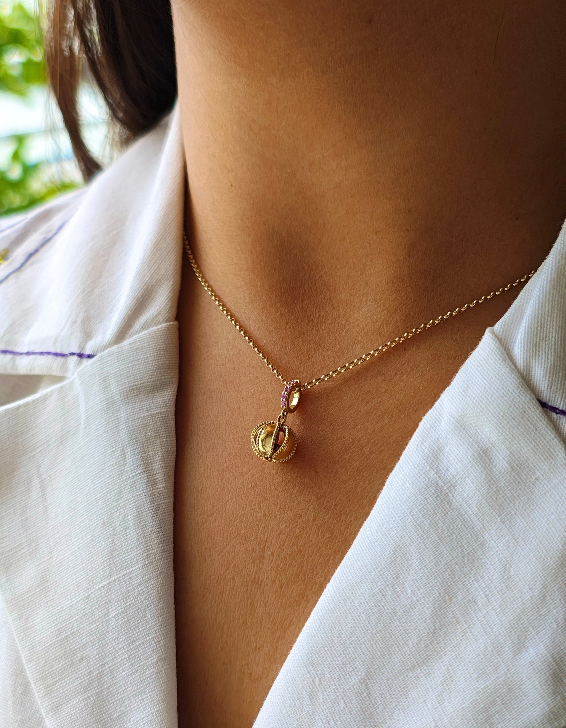 Ghungroo Tourmaline Charm Pendant