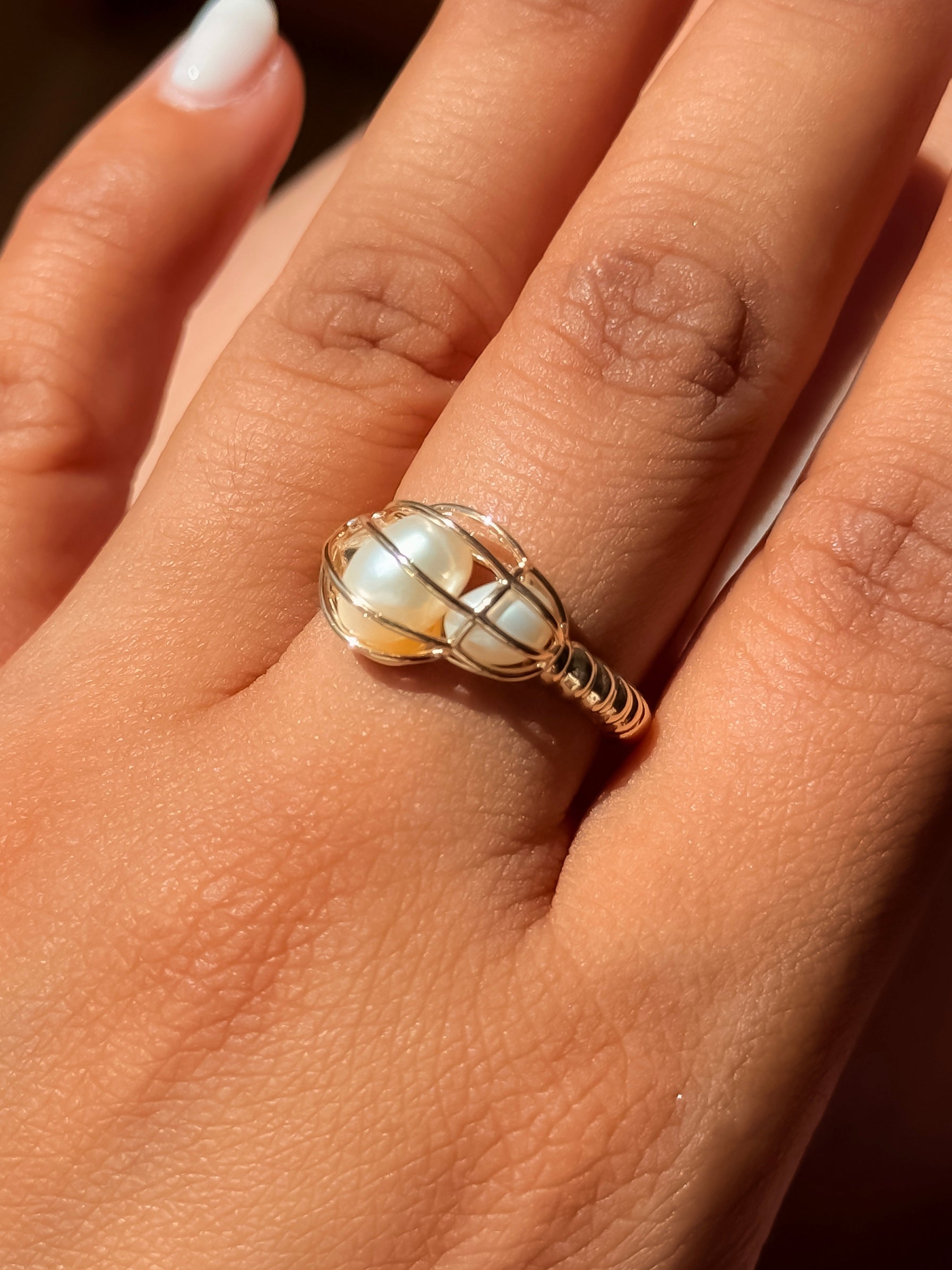 Shankh Pearl Ring