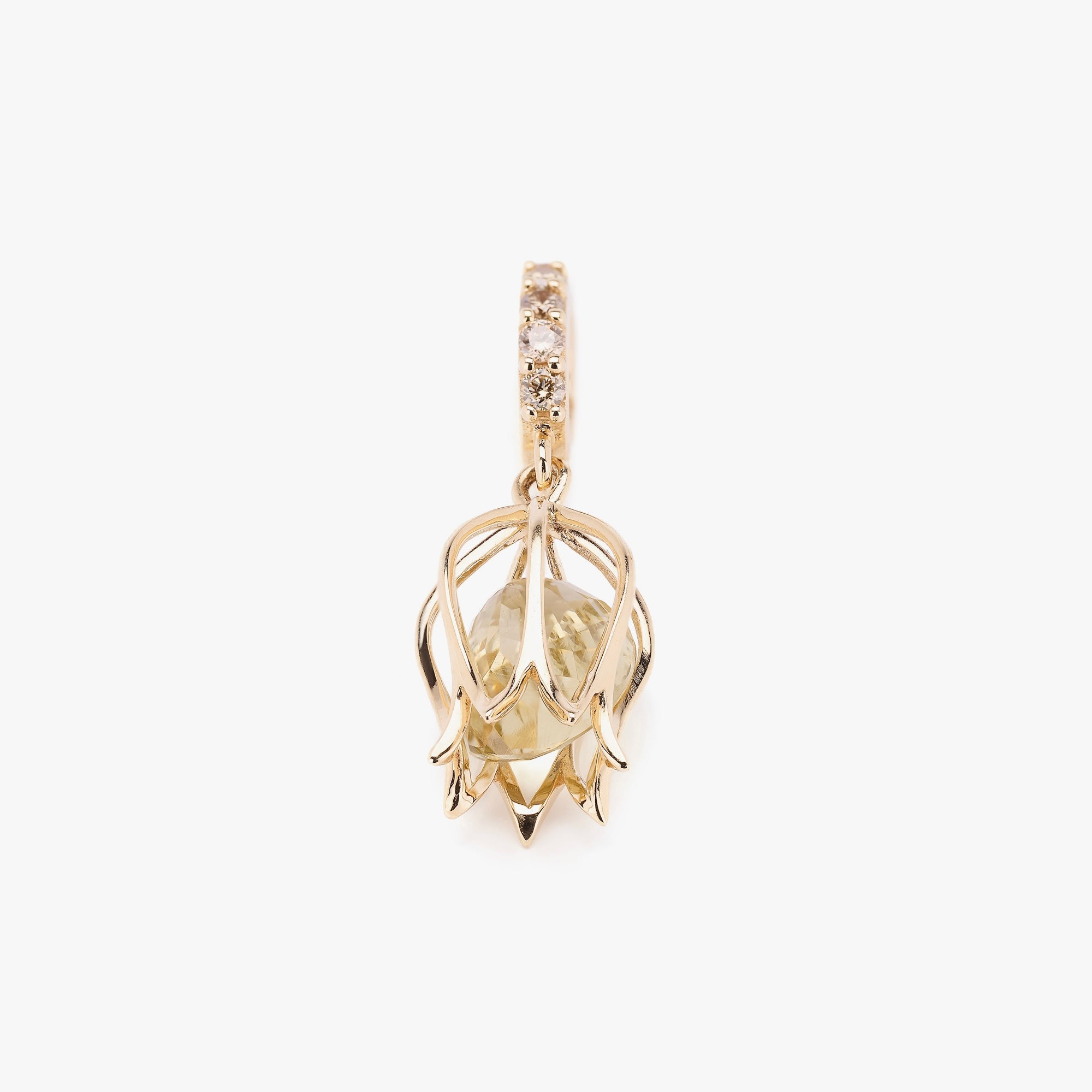 Tulip Olive Charm Pendant