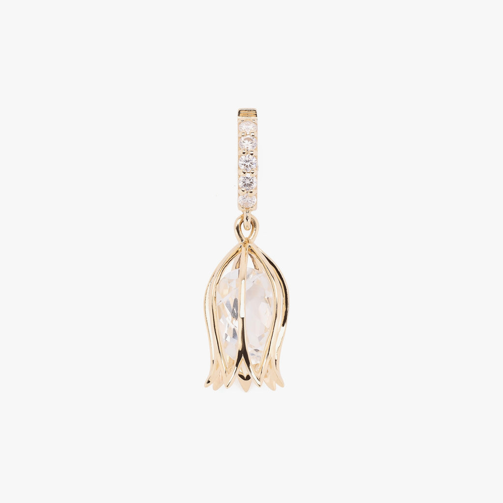 Tulip White Charm Pendant