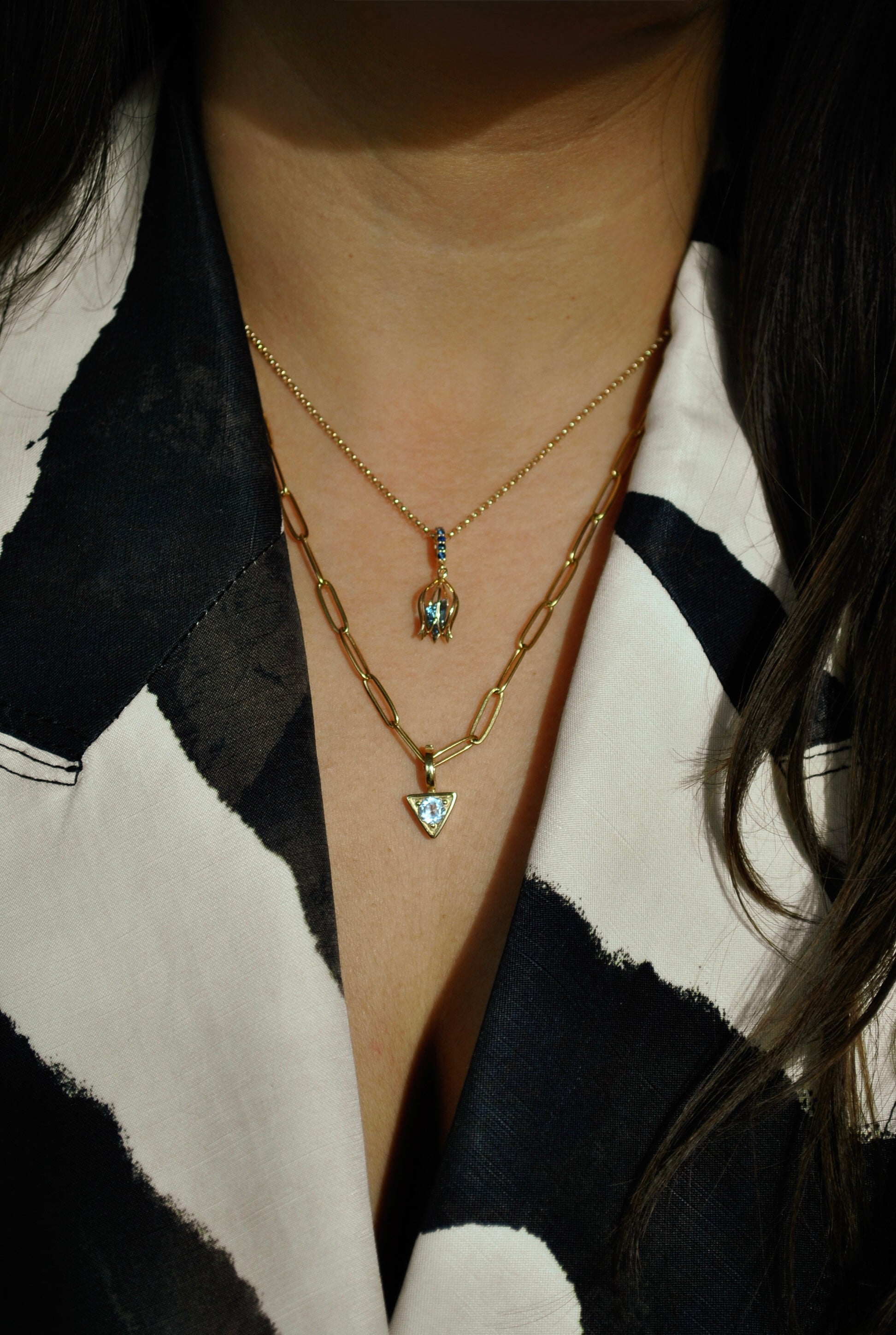 Tulip Topaz Charm Pendant