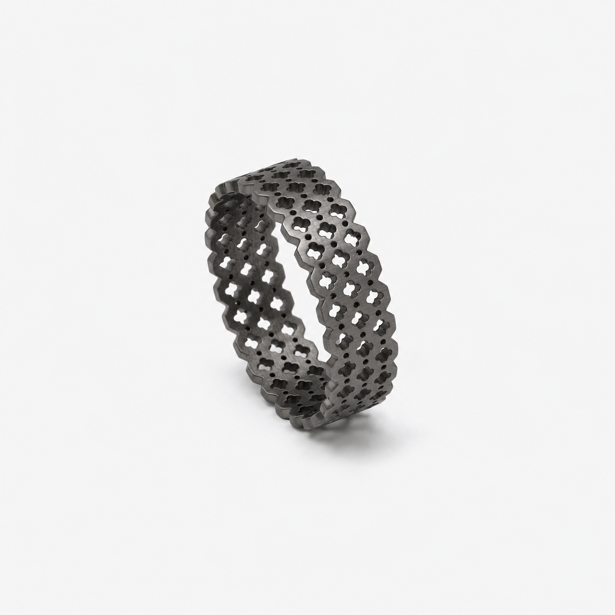Jaali Band Ring Silver