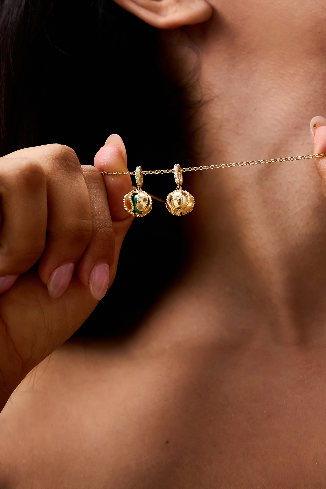 Ghungroo Pearl Charm Pendant