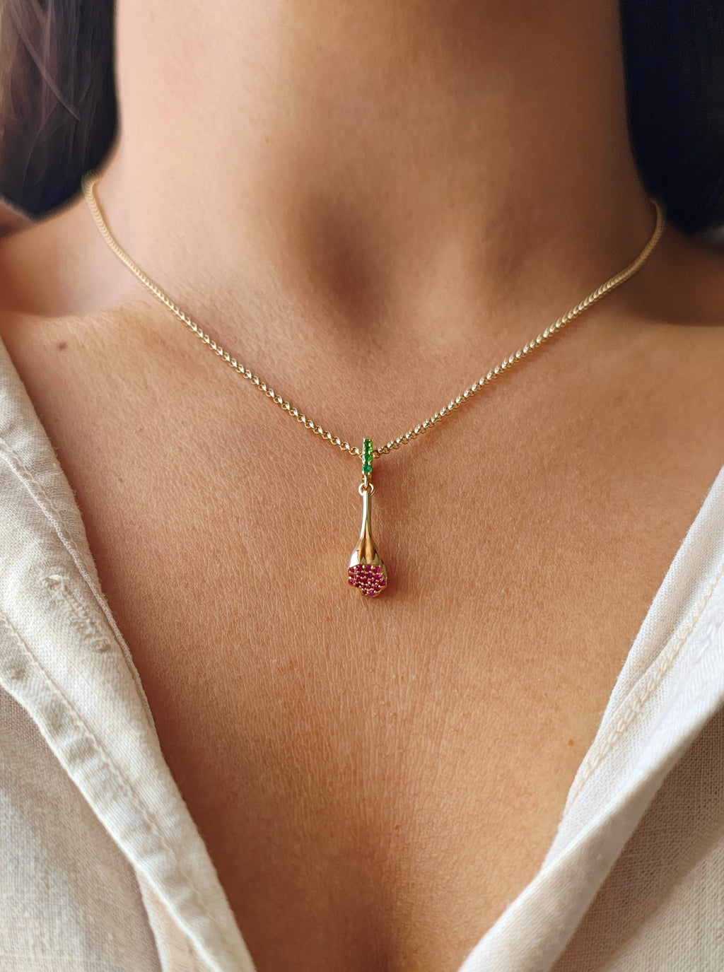 Lotus Sprout Charm Pendant