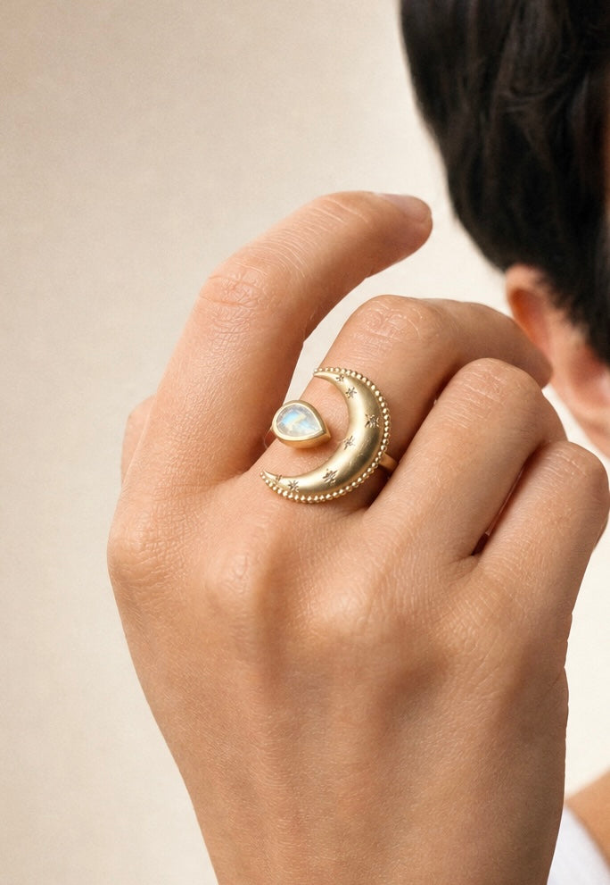 Moon Cocktail Ring