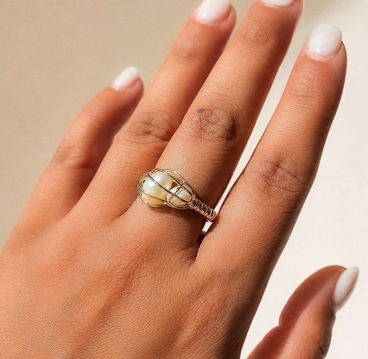 Shankh Pearl Ring