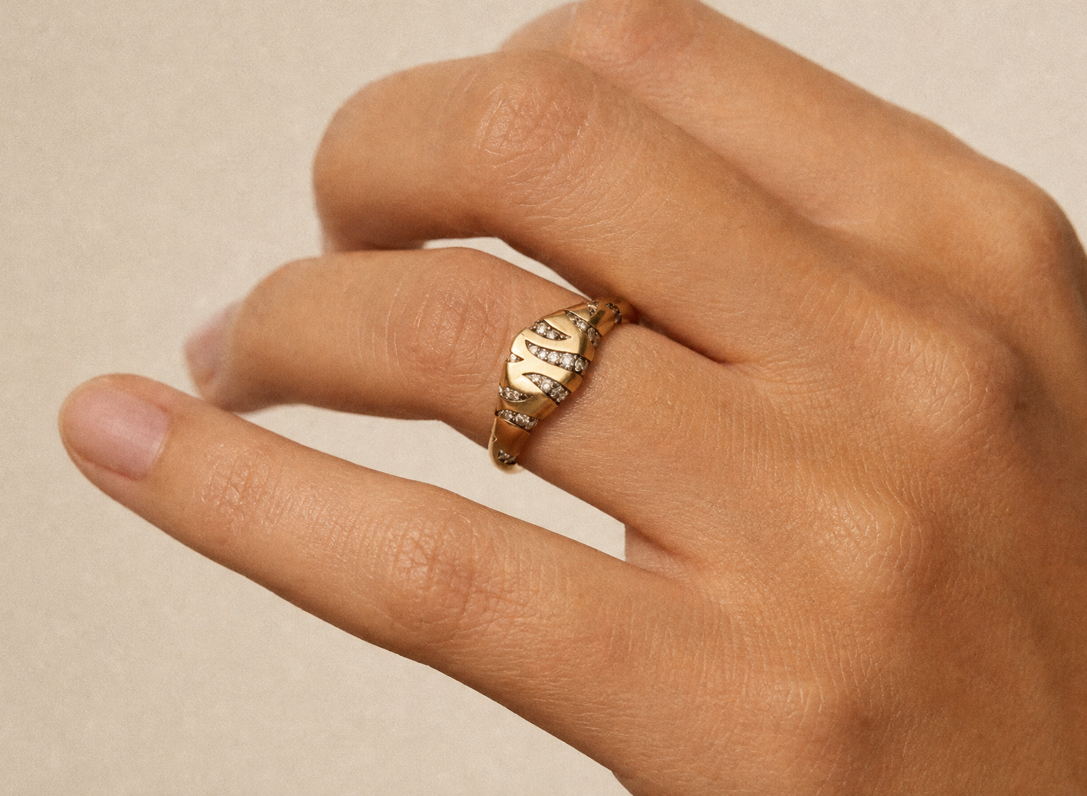 Tiger Signet Ring