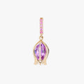 Tulip Amethyst Charm Pendant