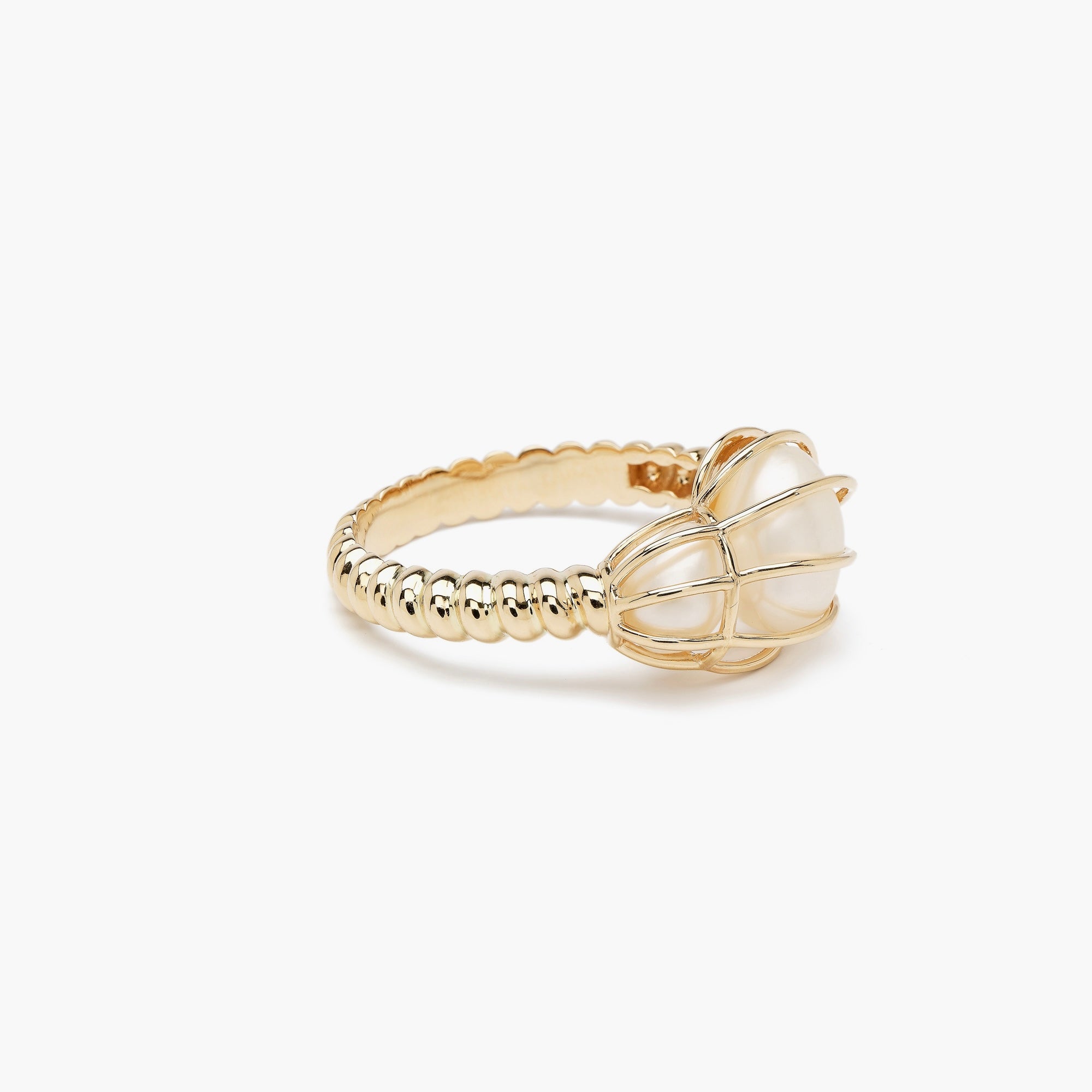 Shankh Pearl Ring